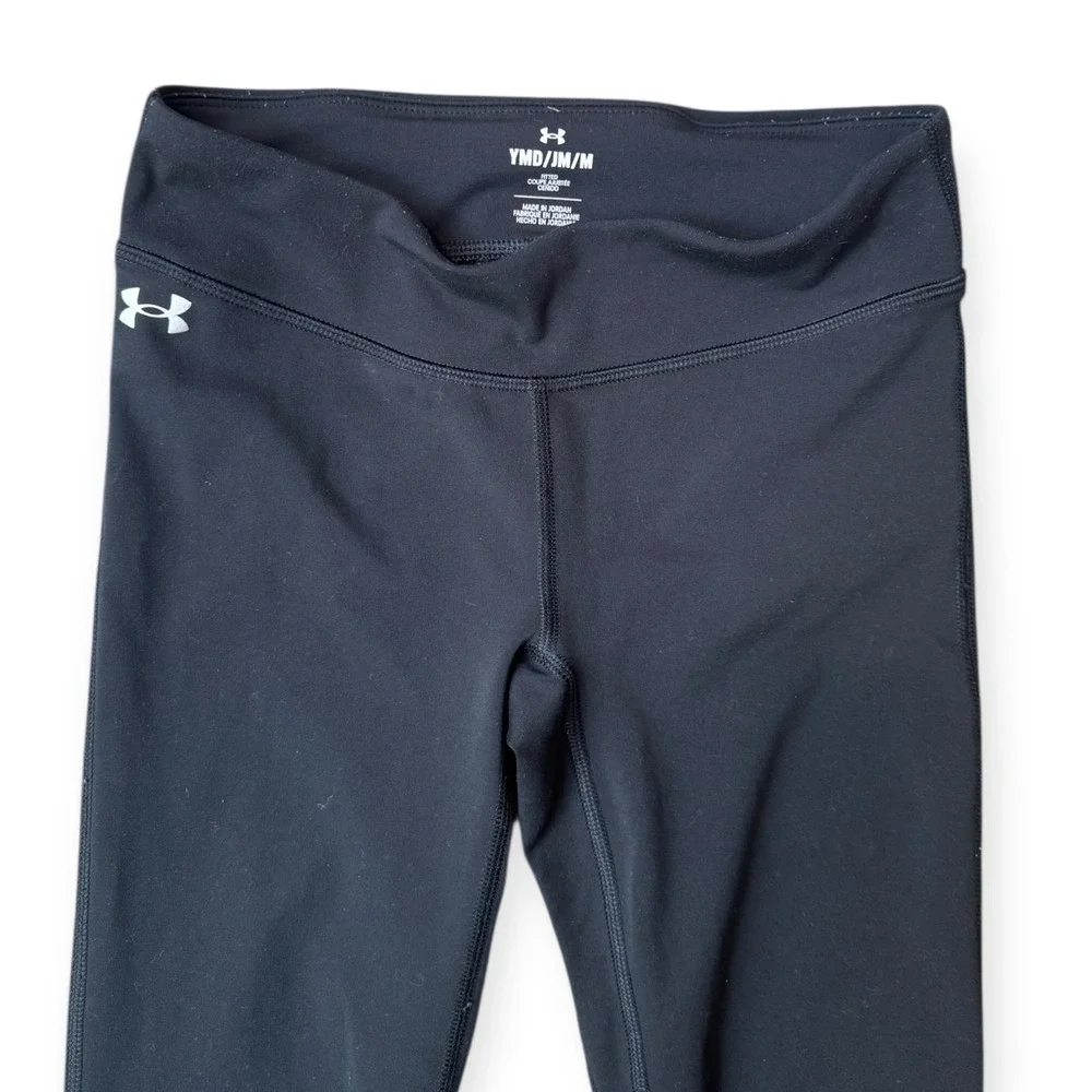 Under Armour Youth Girls Black Flare Athletic Pants Size M